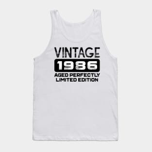 Birthday Gift Vintage 1986 Aged Perfectly Tank Top